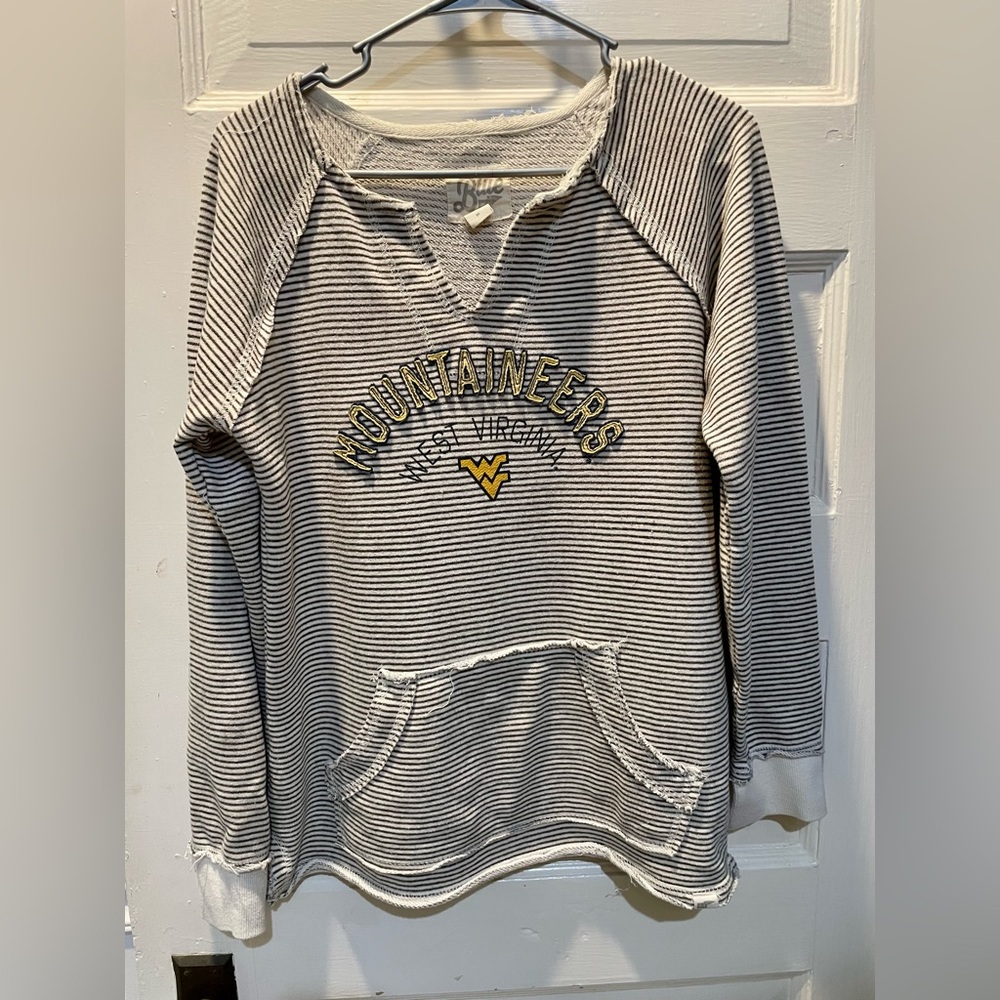 West Virginia Mountaineers French Terry Pullover, Size Medium
